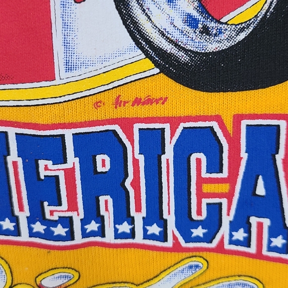 VINTAGE T-Shirt All American Rider Harley Davidson Sz XL - Picture 5 of 6